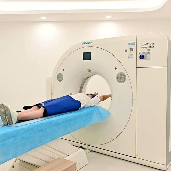 CT scan in progress at the checkup center